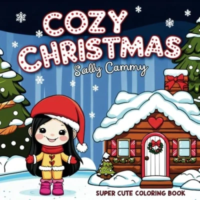 Abbildung von Cozy Christmas Super Cute Coloring Book: Bold and Easy Designs for Adults &amp; Seniors Teens: Festive Characters Comfy Winter Scenes