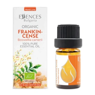 Abbildung von Essences Bulgaria Bio Weihrauch (Afrikanisch) Ätherisches Öl 5ml Boswellia carterii 100% Naturrein Unverdünnt Therapeutischer Grad Aromatherapie Kosmetik Tierversuchsfrei Gentechnikfrei