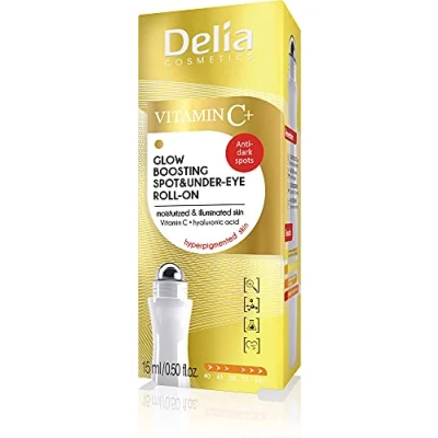 Abbildung von Delia Cosmetics Roll On Eye mit Vitamin C Ein strahlendes, Feuchtigkeit versorgtes, jüngeres Aussehen Alle Hauttypen Hyaluronsäure &amp; Anti Aging 15ml