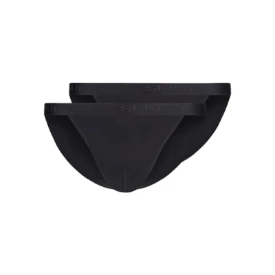 Abbildung von Skiny Herren Tanga Cotton Rib G String, Schwarz (080693), XL (2er Pack)