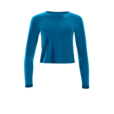 Abbildung von Winshape Cropped LONG Sleeve Langarmshirt, Damen, Größe: XS, Teal green