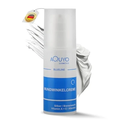 Abbildung von Blueline Mundwinkel &amp; Lippen Creme (100ml) Lippenpflege für trockene, spröde, entzündete oder eingerissene und Gesichtspflege bei Akne unreiner Haut im Gesicht