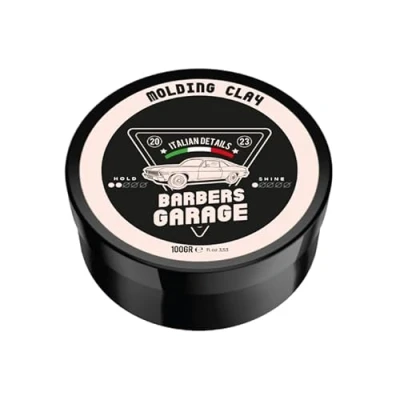 Abbildung von Barbers Garage Haar Ton Modellierpaste (100g) Italian Details mit natürlicher Tonerde, re stylebare Haare, seidenmattes Finish