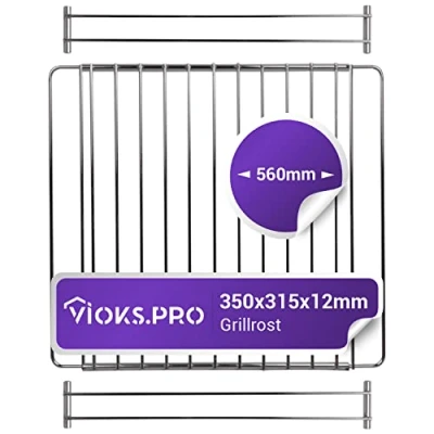 Abbildung von Viоks.pro Grillrost Backofen Gitterrost 315x350 560mm Backofenrost Ausziehbar &amp; Edelstahl Gitter, Backgitter Verstellbar/Gitterrost für