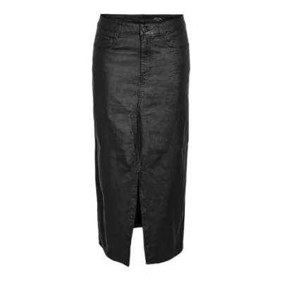 Abbildung von Noisy May Nmkath SLIT LONG Skirt Maxirock, Damen, Größe: Small, Black