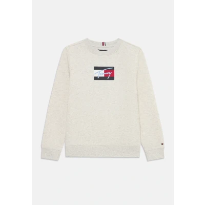 Abbildung von Tommy Hilfiger Script FLAG Unisex Sweatshirt für Kinder, Größe: 98, Grey