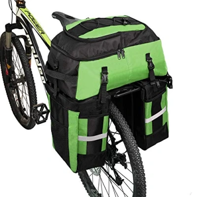 Abbildung von PELLOR Fahrrad Gepäcktaschen, 3 in 1 Multifunction 70L Gepäckträger Tasche Reißfest Groß Fahrradtaschen mit Regen Abdeckung