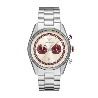 Abbildung von Emporio Armani Traditional Chronograph silvercoloured, Herren, Größe: One Size, Silver/coloured
