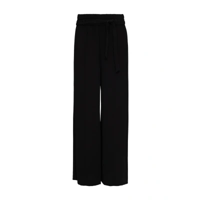 Abbildung von comma MIT Weitem BEIN Stoffhose, Damen, Größe: 32, Schwarz