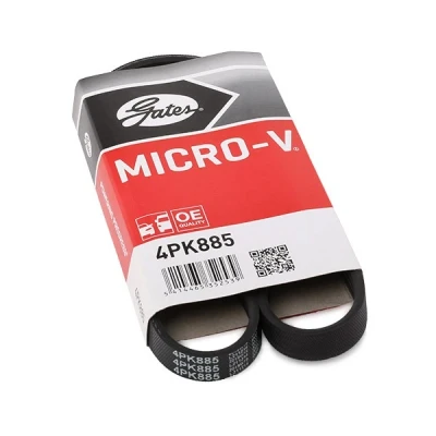 Abbildung von GATES Micro V 4PK885 Keilrippenriemen 885 4 Polyester, EPDM (Ethylen Propylen Dien Kautschuk) BMW: X3, 3 Saloon, Touring, MAZDA: FAMILIA 6, MX 5 2