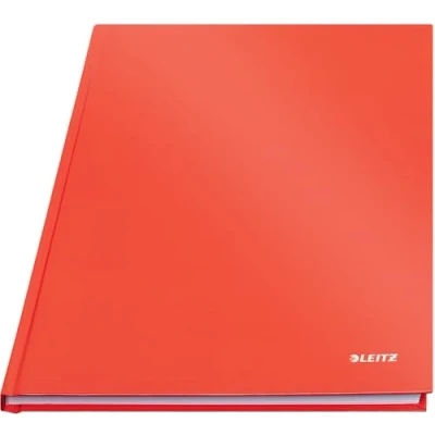 Abbildung von Leitz A4 Notizbuch, 80 Blatt, Hardcover, Linierte Seiten, Solid, Hellrot, 46650020