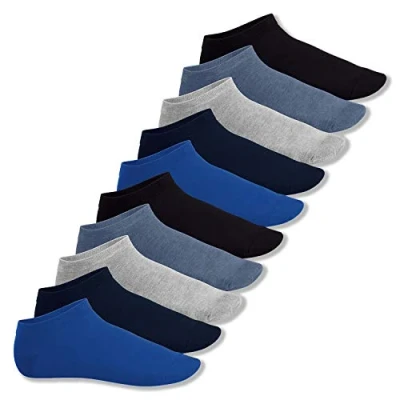 Abbildung von Footstar Herren &amp; Damen Sneaker Socken (10 Paar), Kurze Sportsocken aus Baumwolle Sneak It! Jeanstöne 35 38