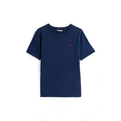 Abbildung von Tommy Hilfiger Contrast FLAG TEE Tshirt basic, Damen, Größe: XS, Dark night navy