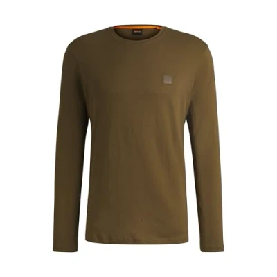 Abbildung von BOSS Tacks Langarmshirt, Herren, Größe: Medium, Open green
