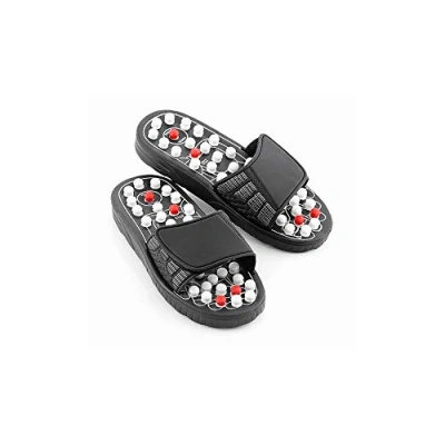 Abbildung von InnovaGoods® Plantarfasziitis Pantoffeln, Akupunktur Massage 41 Akupunkturpunkte, Klettverschluss, Hilft bei verschiedenen Beschwerden (Größe M)