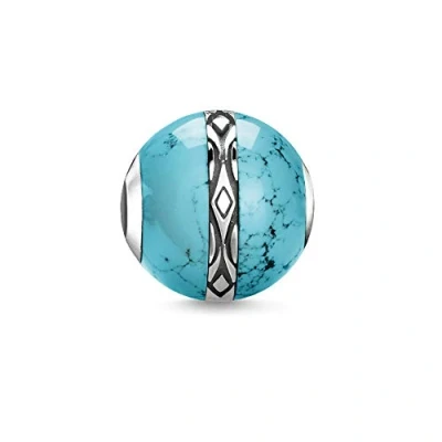 Abbildung von Thomas Sabo Damen Bead Türkis Ornament Karma Beads 925 Sterling Silber K0325 878 17