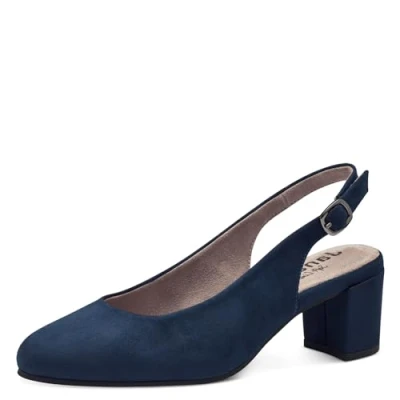 Abbildung von Jana Damen Slingpumps mit verstellbarem Riemen Vegan, Blau (Navy), 41 EU