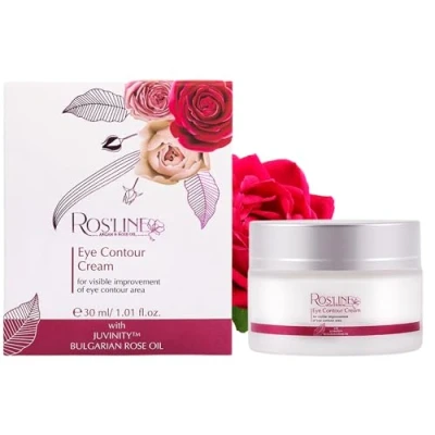 Abbildung von Ros&#039;Line Regenerierende Anti Aging Augencreme &amp; Lippen mit rosenwasser, rosenöl und arganöl gegen Augenringe Schwellungen, Augenpflege für normale bis trockene Haut 30ml
