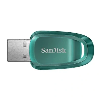 Abbildung von SanDisk Ultra Eco USB 3.2 Flash Laufwerk 64 GB (Lesegeschwindigkeit bis 100 MB/s, RescuePRO Deluxe, 5 Jahre Garantie)