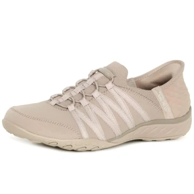 Abbildung von Skechers Damen Breathe Easy Roll with Me Sneaker, Taupe, 39.5 EU