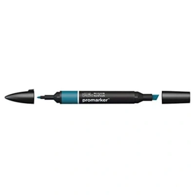 Abbildung von Winsor &amp; Newton &quot; ProMarker 0203064 Professioneller Layoutmarker 2 Spitzen, fein breit für Zeichnungen, Design Layouts Petroleumblau