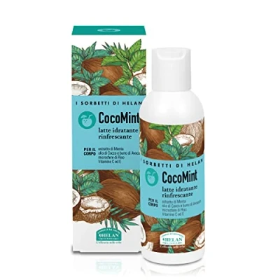 Abbildung von Helan, I Sorbetti CocoMint Feuchtigkeitsspendende Körpercreme für trockene Haut, Damen und Herren, erfrischende duftende mit Minze, Kokosöl Vitamin C, Duftmilch E, 150 ml