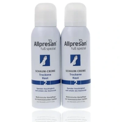 Abbildung von Allpresan Fuß spezial Nr. 2 Schaum Creme für trockene Füße Fußcreme zur täglichen Fußpflege trockener Haut 125 ml (2)