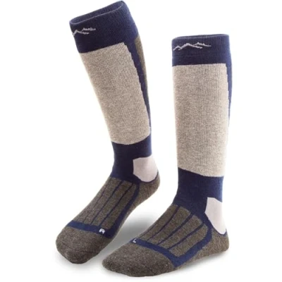 Abbildung von gipfelsport Skisocken für Kinder, Herren und Damen Dicke Socken aus Merinowolle, warme Merino Snowboardsocken, 1x Paar Skistrümpfe, Navy, Größe 36 38