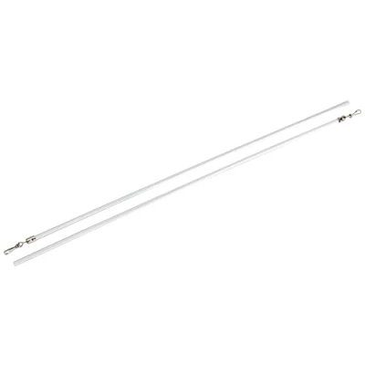 Abbildung von GARDINIA Schleuderstäbe, Metall, Weiß, 100 cm, 2 Stück