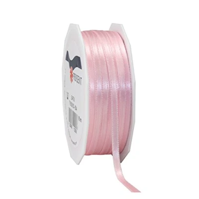 Abbildung von PRÄSENT C.E. Pattberg Satin Hellrosa, 50 m Satinband zum Einpacken von Geschenken, 6 mm Breite, Geschenkband Dekorieren &amp; Basteln, Dekoband, Anlass