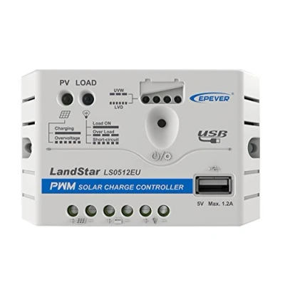 Abbildung von EPEVER® PWM Landstar EU Serie Laderegler charge controller LS 12V/24V mit USB Anschluss (LS0512EU (5A, 12V)), 2511205