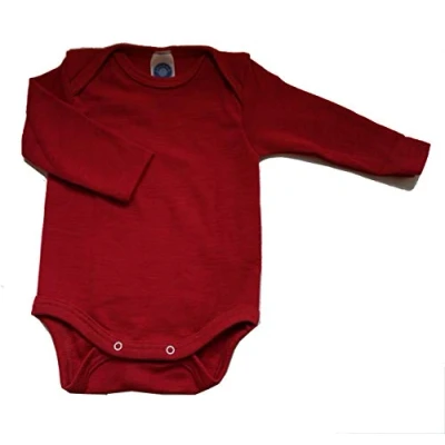 Abbildung von Cosilana, Baby Body Langarm, 70% Wolle, 30% Seide (Rot, 74 80)