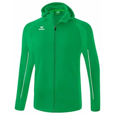 Abbildung von Erima Unisex Liga Star Trainingsjacke mit Kapuze, smaragd/weiß, XXXL