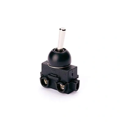 Abbildung von ORION LIGHTSTYLE Einbauschalter Kippschalter ON/OFF Ein/Aus 250V Leuchten 1polig 2(1) A LS 2 gold silber antik Lampen Tischlampen Wandleuchten (Schwarz)