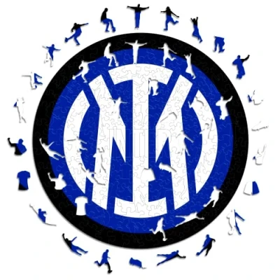 Abbildung von Inter Iconic Puzzles, FC Logo, offizielles Produkt, Holzpuzzle für Erwachsene und Kinder, 100% nachhaltiges Holz, Größe S, 150 Stück