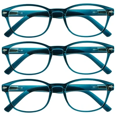 Abbildung von Die Lesebrille Unternehmen Besondere 3er Pack Angebot Meeresblau Leser Frauen Herren RRR76 3 +1,00