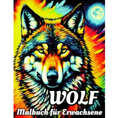 Abbildung von WOLF Malbuch für Erwachsene: Anti Stress Entspannung über 50 einzigartige Motive Malvorlagen von Wölfe Ausmalseiten Erwachsene