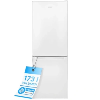 Abbildung von Bomann® Kühlschrank mit Gefrierfach 143cm hoch Kühl Gefrierkombination 173L 3 Ablagen &amp; Schubladen Türanschlag wechselbar leise Kühlgefrierkombi 40db KG 7331 weiß