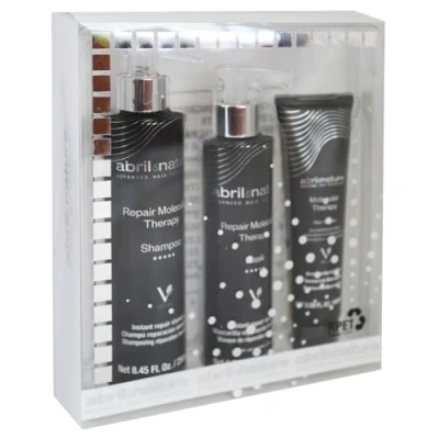 Abbildung von abril et nature Professionelles Haarpflege Set Reparatur Molecular Therapy Shampoo , Maske und Serum für geschädigtes, beanspruchtes oder alterndes Haar Restauriert repariert 550 ml