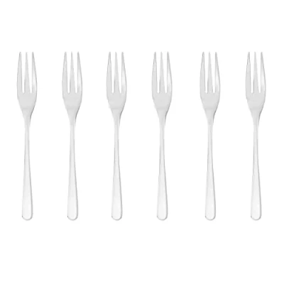 Abbildung von Sambonet 52553A55 Taste Monoblock Dessertgabel Set aus Edelstahl 18/10, 6 teilig, Spülmaschinenfest, Grau