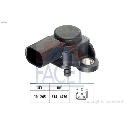 Abbildung von FACET 10.3102 Luftdrucksensor, Höhenanpassung Made in Italy OE Equivalent MERCEDES BENZ: S Class Saloon, Sprinter 2 T Minibus