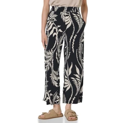 Abbildung von Street One Studio Gemusterte Stoffhose, Damen, Größe: 44x28, Schwarz