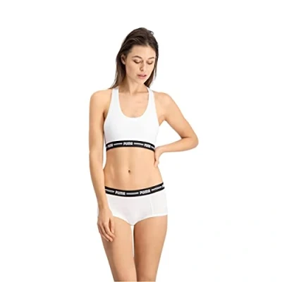 Abbildung von PUMA Damen Mini Short Unterwäsche, Weiß, XL (2er Pack)