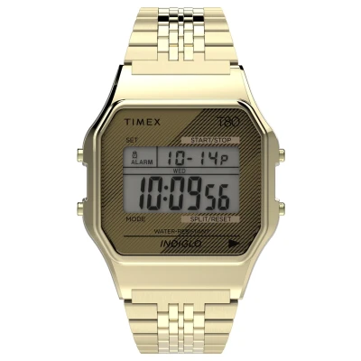 Abbildung von Timex T80 Digitaluhr, Größe: One Size, Gold tone
