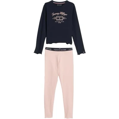 Abbildung von Tommy Hilfiger Nachtwäsche Set für Kinder, Größe: 164 176, Soft rose/desert sky