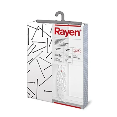 Abbildung von Rayen 6275.05 Bezug Bügeltisch Basic Plus, Weiß mit schwarzen Streifen