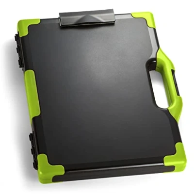 Abbildung von Officemate Carry All 83325 Aufbewahrungsbox für Klemmbrett, Buchstaben /Rechtsgröße, Schwarz und Grün