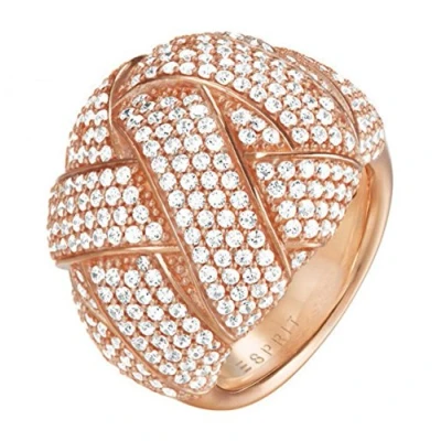 Abbildung von ESPRIT Glamour Damen Ring ES LILAIA ROSE teilvergoldet Zirkonia transparent Gr. 54 (17.2) ESRG02291C170