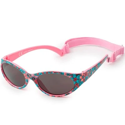 Abbildung von Kiddus Sonnenbrille für Kinder Mädchen Jungen. Alter ab 2 Jahren. UV400 Sonnenfilter. Verstellbares und abnehmbares Band. Schlagfest, flexibel komfortabel.