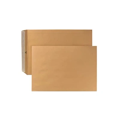 Abbildung von POSTHORN Versandtasche E4 (250 Stück), haftklebende Versandtaschen ohne Fenster, braune für die tägliche Korrespondenz, Geschäftspost und Co, 400 x 280 1mm, 150g/m², Mittel